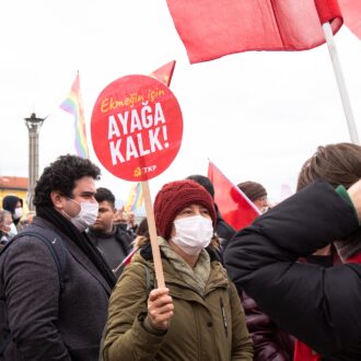 Turkey protesters rally in Izmir against economic policies amid rising inflation